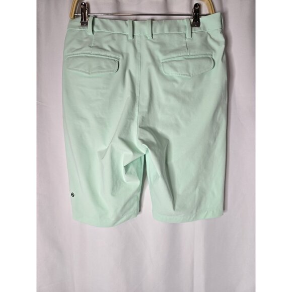 Lululemon Mens Daily Shorts Size 32 Mint Green Belt Loops Athleisure - Picture 2 of 11